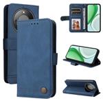 For Honor X70 5G Skin Feel Life Tree Metal Button Leather Phone Case(Blue)