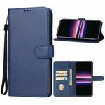 For Sony Xperia 5 V Leather Phone Case(Blue)