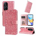 For Honor Play 50 Plus Embossed Sunflower Leather Phone Case(Rose Gold)