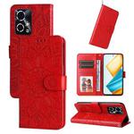 For Honor 90 GT Embossed Sunflower Leather Phone Case(Red)