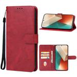 For Xiaomi Redmi Note 13 5G Leather Phone Case(Red)