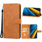 For Xiaomi Poco X6 Neo Leather Phone Case(Brown)