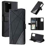 For Redmi Note 12 5G Skin Feel Splicing Leather Phone Case(Black)