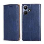For Infinix Hot 30i 4G Gloss Oil Solid Color Magnetic Leather Phone Case(Blue)