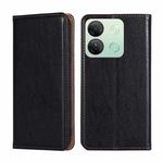 For Infinix Smart 7 HD Gloss Oil Solid Color Magnetic Leather Phone Case(Black)
