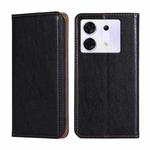 For Infinix Zero 30 5G Gloss Oil Solid Color Magnetic Leather Phone Case(Black)