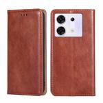 For Infinix Zero 30 5G Gloss Oil Solid Color Magnetic Leather Phone Case(Brown)