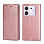 For Infinix Zero 30 5G Gloss Oil Solid Color Magnetic Leather Phone Case(Rose Gold)