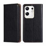 For Infinix Zero 30 4G Gloss Oil Solid Color Magnetic Leather Phone Case(Black)