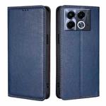 For Infinix Note 40 5G Gloss Oil Solid Color Magnetic Leather Phone Case(Blue)