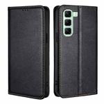 For Infinix Hot 50 5G Gloss Oil Solid Color Magnetic Leather Phone Case(Black)