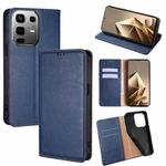 For Infinix Note 50 4G Gloss Oil Solid Color Magnetic Leather Phone Case(Blue)