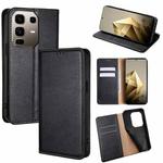 For Infinix Note 50 Pro+ 5G Gloss Oil Solid Color Magnetic Leather Phone Case(Black)