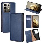 For Infinix Note 50 Pro+ 5G Gloss Oil Solid Color Magnetic Leather Phone Case(Blue)