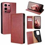 For Infinix Note 50s 5G Gloss Oil Solid Color Magnetic Leather Phone Case(Brown)