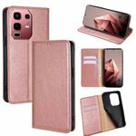 For Infinix Note 50s 5G Gloss Oil Solid Color Magnetic Leather Phone Case(Rose Gold)