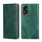For OPPO A1 5G Gloss Oil Solid Color Magnetic Leather Phone Case(Green)