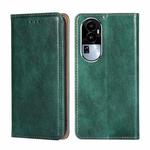 For OPPO Reno10 5G Gloss Oil Solid Color Magnetic Leather Phone Case(Green)