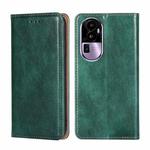 For OPPO Reno10 Pro+ 5G Gloss Oil Solid Color Magnetic Leather Phone Case(Green)