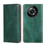 For Realme 11 Pro / 11 Pro+ 5G Gloss Oil Solid Color Magnetic Leather Phone Case(Green)