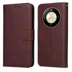 For Honor X50 Classic Calf Texture Flip Leather Phone Case(Brown)