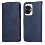 For Honor 100 Classic Calf Texture Flip Leather Phone Case(Blue)