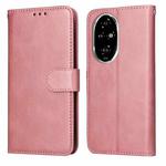 For Honor 200 Pro Classic Calf Texture Flip Leather Phone Case(Rose Gold)