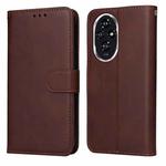 For Honor 200 Classic Calf Texture Flip Leather Phone Case(Brown)