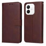 For Honor X60i Classic Calf Texture Flip Leather Phone Case(Brown)