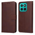 For Honor X8c 4G Classic Calf Texture Flip Leather Phone Case(Brown)