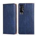 For Tecno Pova 5G Gloss Oil Solid Color Magnetic Leather Phone Case(Blue)