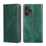 For Xiaomi Redmi Note 12 Turbo Gloss Oil Solid Color Magnetic Leather Phone Case(Green)