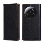 For Xiaomi 13 Ultra 5G Gloss Oil Solid Color Magnetic Leather Phone Case(Black)