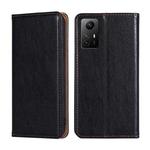 For Xiaomi Redmi Note 12S 4G Gloss Oil Solid Color Magnetic Leather Phone Case(Black)