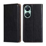 For Huawei Enjoy 60 Pro / nova 11i Gloss Oil Solid Color Magnetic Leather Phone Case(Black)