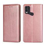 For Nokia C22 Gloss Oil Solid Color Magnetic Leather Phone Case(Rose Gold)