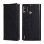 For Nokia G11 Plus Gloss Oil Solid Color Magnetic Leather Phone Case(Black)