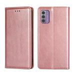 For Nokia G42 5G Gloss Oil Solid Color Magnetic Leather Phone Case(Rose Gold)