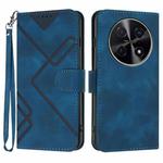 For Huawei nova 12i Line Pattern Skin Feel Leather Phone Case(Royal Blue)