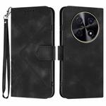 For Huawei nova 12i Line Pattern Skin Feel Leather Phone Case(Black)