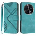 For Huawei nova 12i Line Pattern Skin Feel Leather Phone Case(Light Blue)