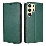 For Samsung Galaxy S24 Ultra 5G Gloss Oil Solid Color Magnetic Leather Phone Case(Green)