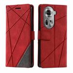 For OPPO Reno11 Pro Global Skin Feel Splicing Leather Phone Case(Red)