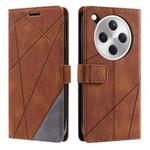 For OPPO Find X8 5G Skin Feel Splicing Leather Phone Case(Brown)