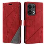 For OPPO Reno13 Pro 5G Skin Feel Splicing Leather Phone Case(Red)