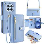 For OPPO Find X8s 5G Sheep Texture Cross-body Zipper Wallet Leather Phone Case(Blue)