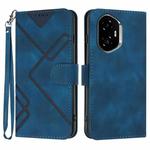 For Honor 300 Line Pattern Skin Feel Leather Phone Case(Royal Blue)