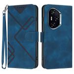 For Honor 400 Line Pattern Skin Feel Leather Phone Case(Royal Blue)
