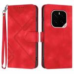 For Honor GT Pro Line Pattern Skin Feel Leather Phone Case(Red)