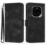 For Honor GT Pro Line Pattern Skin Feel Leather Phone Case(Black)